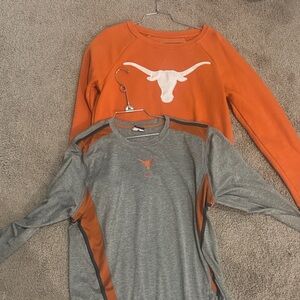 Nike Kids Orange and Gray Longhorn Sweatshirts